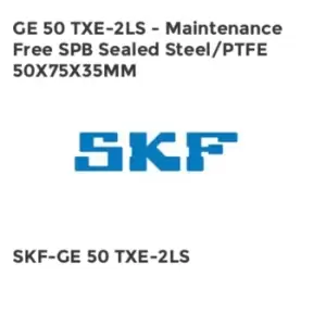 Image of GE 50 TXE-2LS - Maintenance Free SPB Sealed Steel/PTFE 50X75X35MM