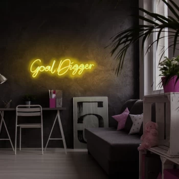Image of Goal Digger - Yellow Yellow Wall Lamp
