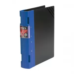 Image of Guildhall GLX Ergogrip Ring Binder 4-Ring 55mm A4 Blue PK2