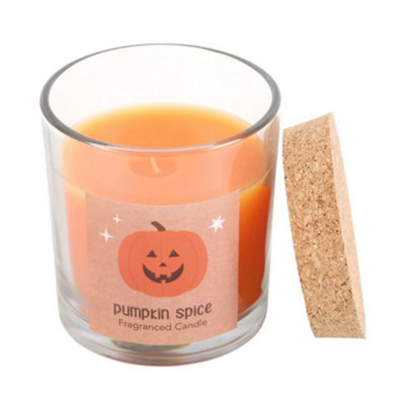 Image of Something Different Something Different Peekaboo Pumpkin Spice Candle in Orange Orange One Size Unisex 5063527948632
