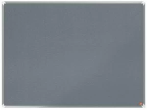 Image of Nobo Premium Plus Grey Felt Notice Board 1200x900mm