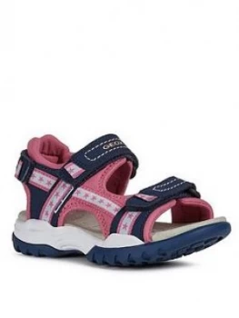 Image of Geox Girls Borealis Sandals - Navy, Size 1.5 Older
