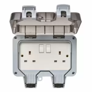 Image of Zinc 2 Gang IP66 13A Socket