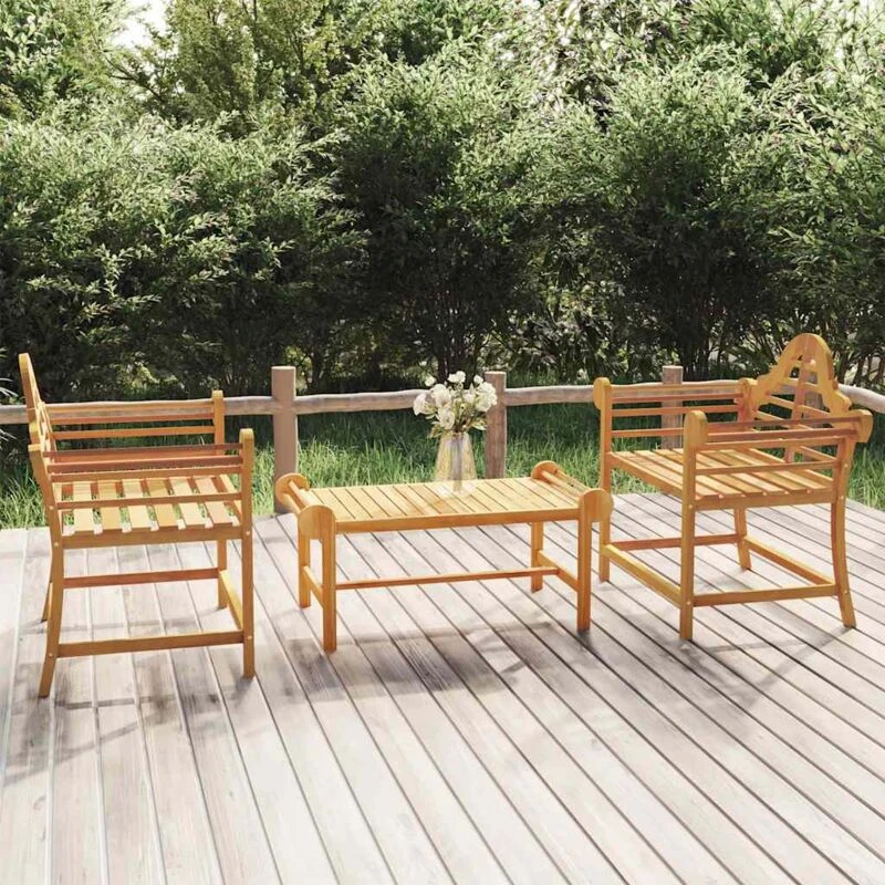 Image of vidaXL Garden Chairs 2 pcs 91x62x94cm Solid Wood Teak, Brown 319151