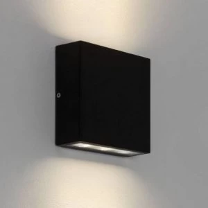 Image of LED Outdoor Up Down Wall Light Black IP54