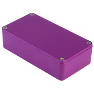 Image of Hammond 1590BPR Aluminium 'Stomp Box' Enclosure Purple (112 x 60 x...