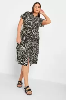 Image of Split Hem Shirt Dress