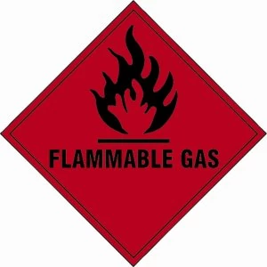 Image of Scan Flammable Gas Sign 100mm 100mm Standard