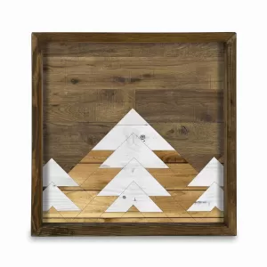 Image of TAH007 Brown White Decorative Framed MDF Painting