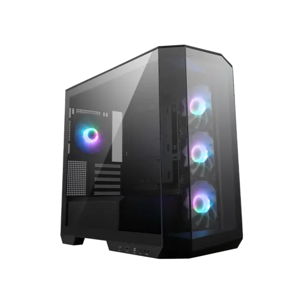 Image of MSI MAG PANO M100R PZ Tempered Glass Micro-ATX Tower Gaming PC Case - Black
