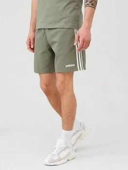 Image of Adidas 3 Stripe Linear Chelsea Short - Green