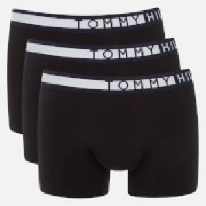 Image of Tommy Hilfiger Mens 3 Pack Trunk Boxer Shorts - Black - M