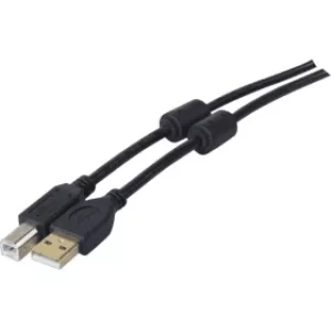 Image of Printer Cable USB 2.0 Black 5 Metre