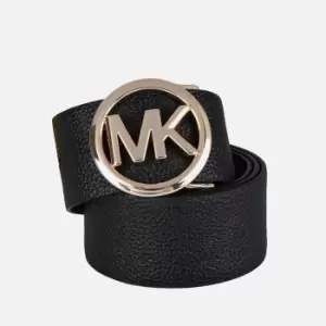 Image of Michael Kors Womens Reversible Pebble Belt - Black/Brown/Gold - M