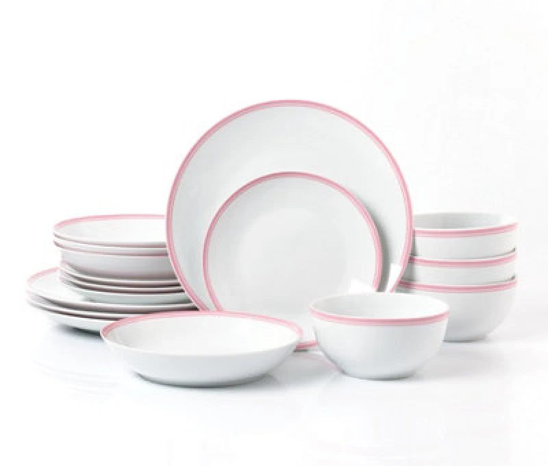 Image of Waterside 16Pc St Ives Dinner Set Pink 6191