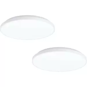 Image of 2 PACK Wall / Ceiling Light White Round Surface Moutned 315mm 18W LED
