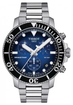 Image of Tissot Mens Seastar 30 bar 1000 Chrongraph T1204171104101 Watch