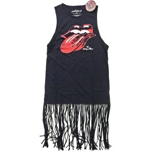 Image of The Rolling Stones - Vintage Tongue Logo Womens X-Large T-Shirt - Black