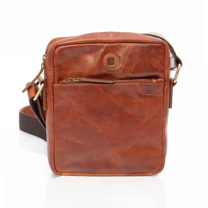 Image of PRIMEHIDE 'Orion' Leather Mens Flight bag Tan