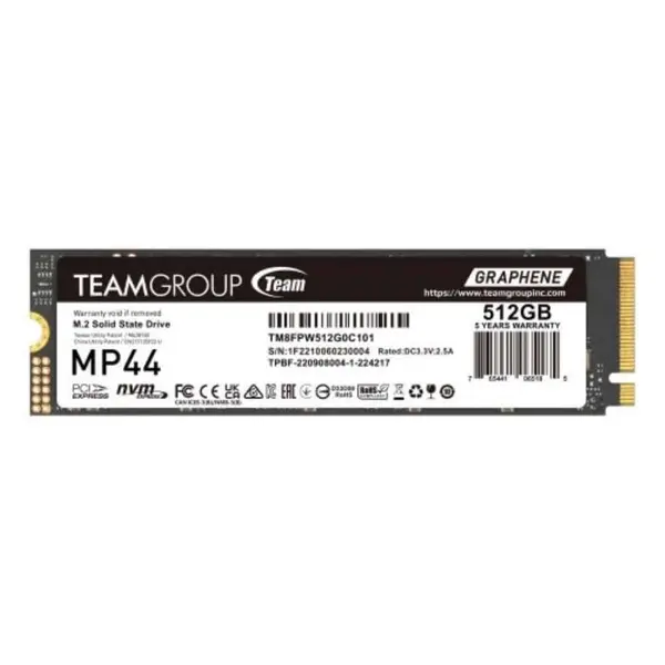 Image of Team Team Group TM8FPW512G0C101 internal solid state drive M.2 512GB PCI Express 4.0 NVMe TM8FPW512G0C101