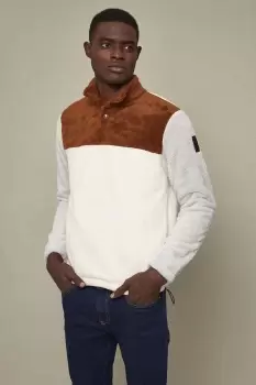 Image of Relaxed Fit Popper Neck Borg Funnel Hybrid