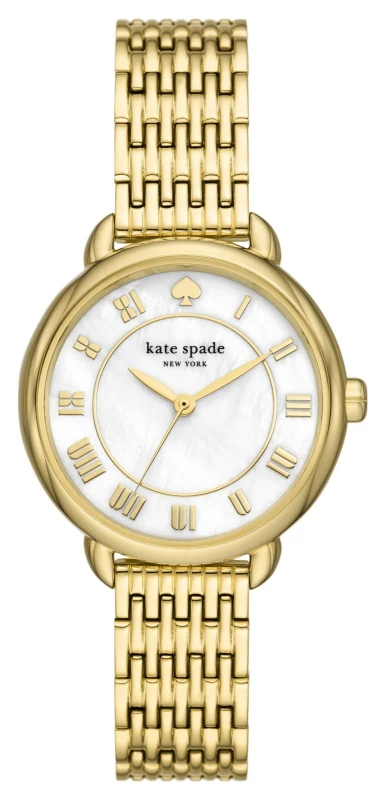 Image of Kate Spade KSW1823 Womens Lily Avenue (34mm) White Mother- Watch