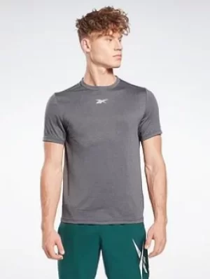 Image of Reebok Workout Ready Melange T-Shirt, Navy, Size S, Men