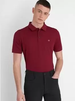 Image of Calvin Klein Golf Planet Polo - Burgundy, Size S, Men