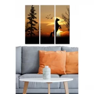 Image of MDFFTR1020 Multicolor Decorative MDF Painting (3 Pieces)