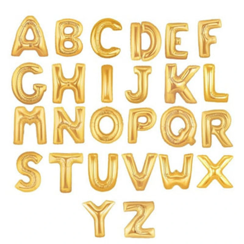 Image of Oaktree Megaloon 40" Gold Letter Balloons Gold (D)
