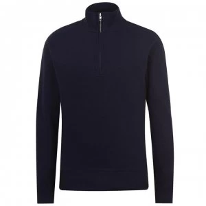 Image of Gant Half-Zip Sweatshirt - Navy 433