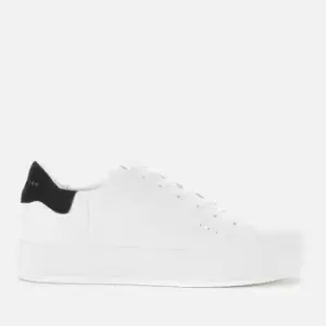 Image of Kurt Geiger London Mens Laney Leather Cupsole Trainers - White - UK 9