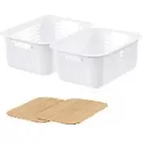 Image of SmartStore Storage Basket Plastic White 28 (W) x 37 (D) x 18 (H) cm 3186781231801002