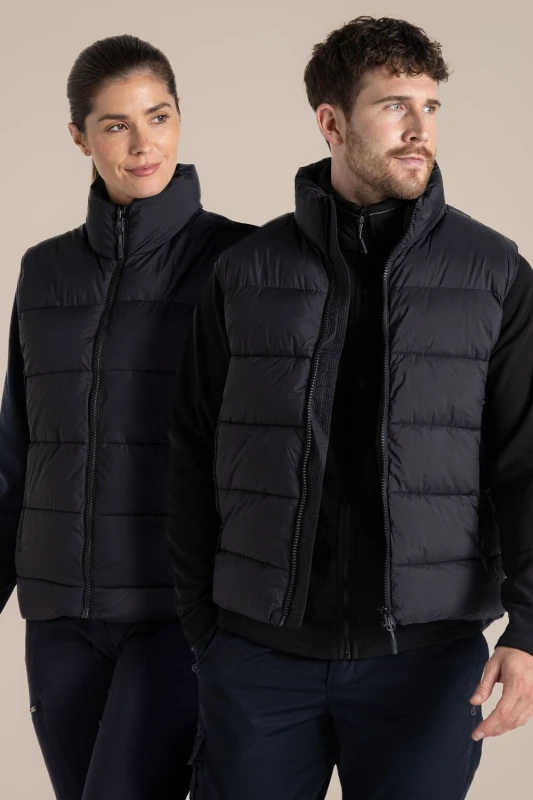 Image of Craghoppers Craghoppers 'Expert' Padded Vest in Black Size: Medium Black M Unisex 5054904759545