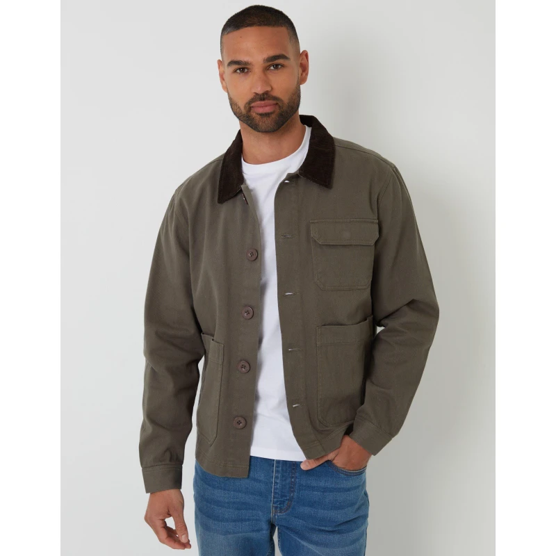 Image of Threadbare Mens Stine Insulated Hooded Parka Khaki male Small