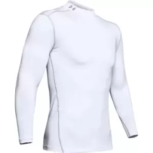 Image of Under Armour ColdGear Armour Mock Neck Baselayer Top Mens - White