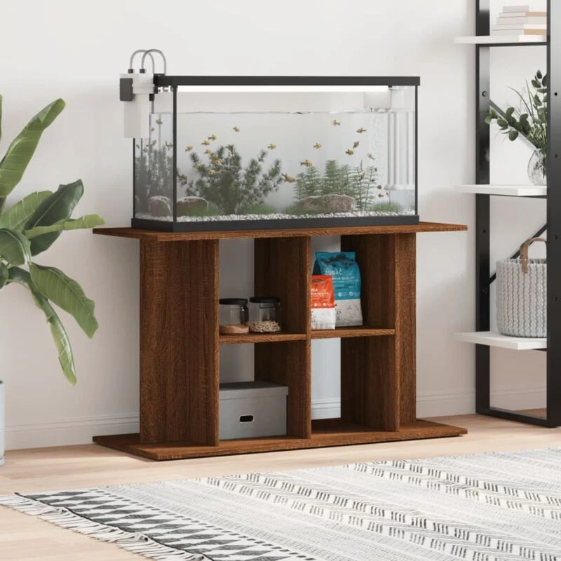 Image of VIDAXL Aquarium Stand Brown Oak 100x40x60cm Engineered Wood vidaXL 8720845417925