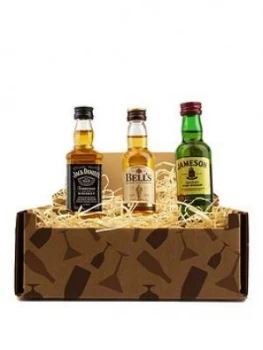 Image of Miniature Whisky Trio Gift Box - Jack Daniels, Bells Whisky And Jamesons Irish, One Colour, Women