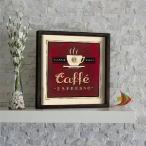 Image of KZM582 Brown Beige Red Yellow Black Decorative Framed MDF Painting