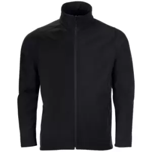 Image of SOLS Mens Race Full Zip Water Repellent Softshell Jacket (S) (Black)