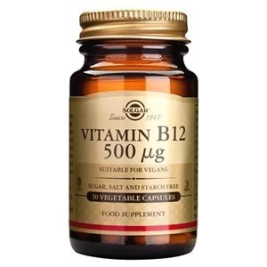Image of Solgar Vitamin B12 500 mcg Vegetable Capsules 50 capsules