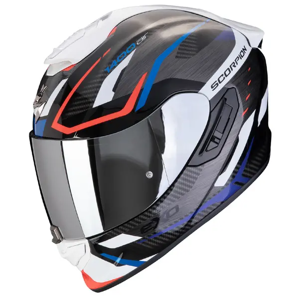 Image of Scorpion EXO-1400 Evo II Air Accord Black Blue White Full Face Helmet Size XL