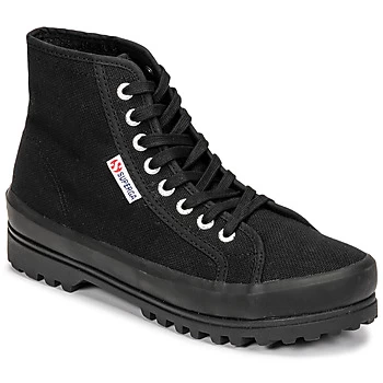 Image of Superga 2341 ALPINA COTU womens Shoes (High-top Trainers) in Black,4,5,5.5,6.5,2.5