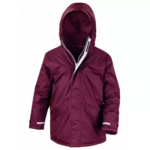 Image of Result Childrens/Kids Core Winter Parka Waterproof Windproof Jacket (5-6) (Burgundy)
