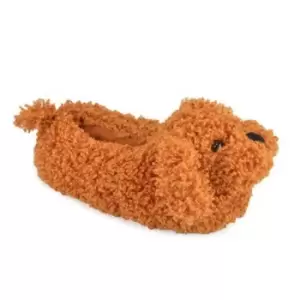 Image of Slumberzzz Womens/Ladies Cockapoo Slippers (UK 7-8) (Brown)