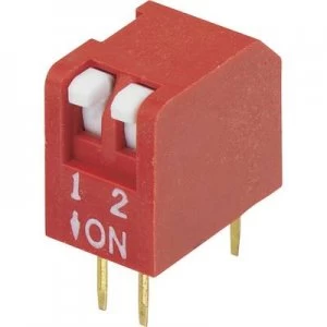 Image of DIP switch Number of pins 2 Piano type TRU COMPONENTS DPR 02