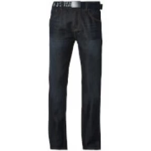 Image of Smith & Jones Mens Fuse Denim Jeans - Dark Wash - 28S - Blue