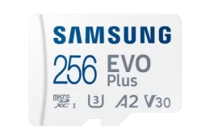 Image of Samsung Evo Plus 256GB microSD Card (2021) in White (MB-MC256KA/EU)
