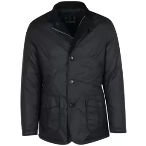 Image of Barbour Mens Winter Lutz Wax Jacket Navy/Olive Night Medium