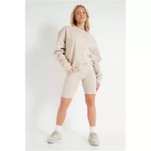 Image of I Saw It First Stone Ultimate Basic Oversized Crew Neck Sweatshirt - Brown